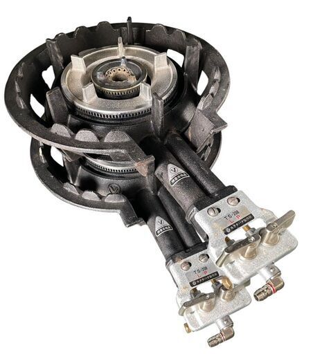 ☆プロパンガス用 ハイカロリーコンロ 下枠付き タチバナ TS-208 コンロ 業(yè)務(wù)用 廚房機(jī)器 ガス機(jī)器 鋳物コンロ☆
