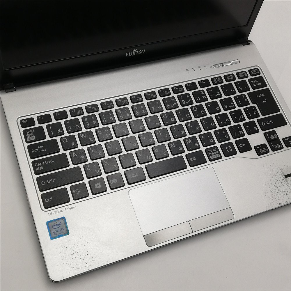 1円~ Wi-Fi有 高速SSD搭載 中古ノートパソコン 富士通 S938/S Core i5 8350U 12GB 無線LAN Windows11 pro 64bit Office済 即使用可 保証付