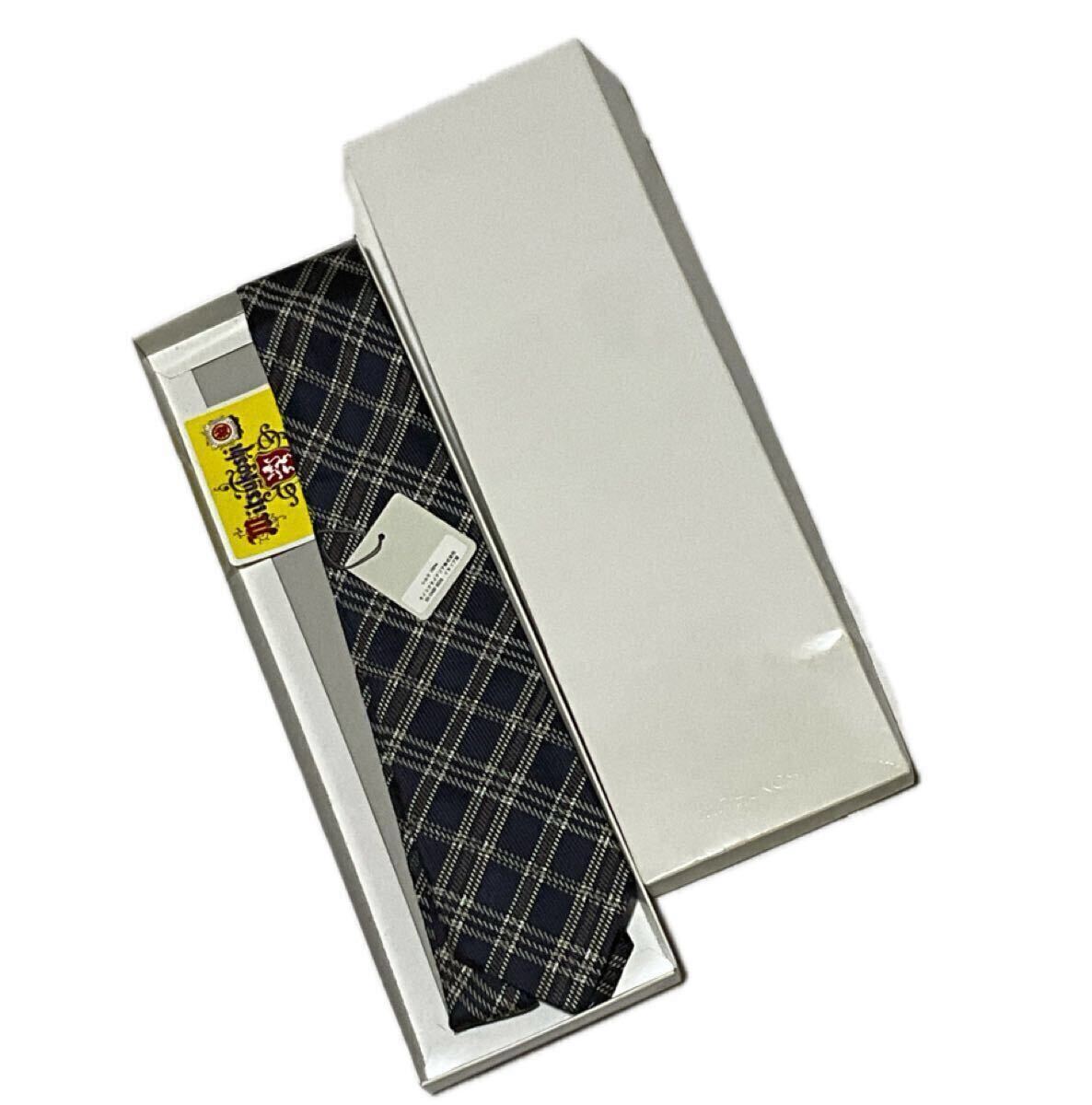 三越伊勢丹　ネクタイ　TEORIA / イタリア製　シルク100% 新品未使用_画像4