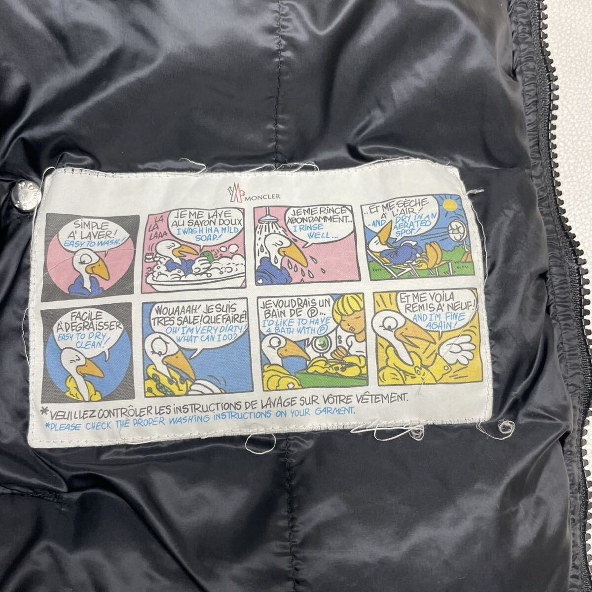 極美品 MONCLER モンクレール GERS GILET ダウンベスト ダブルワッペン ブラック