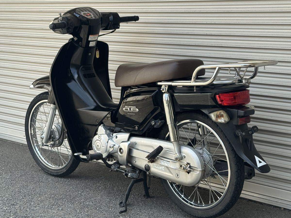 10000円より売り切り!! ホンダ スーパーカブ110 JA10 エンジン絶好調(diào) 黒色 ダブルシート キャリア追加！ ビジネスに通勤にツーリングに！