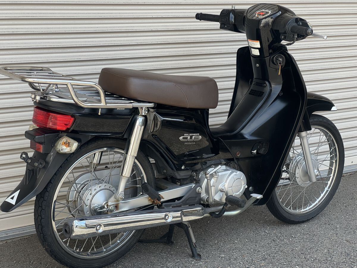 10000円より売り切り!! ホンダ スーパーカブ110 JA10 エンジン絶好調(diào) 黒色 ダブルシート キャリア追加！ ビジネスに通勤にツーリングに！