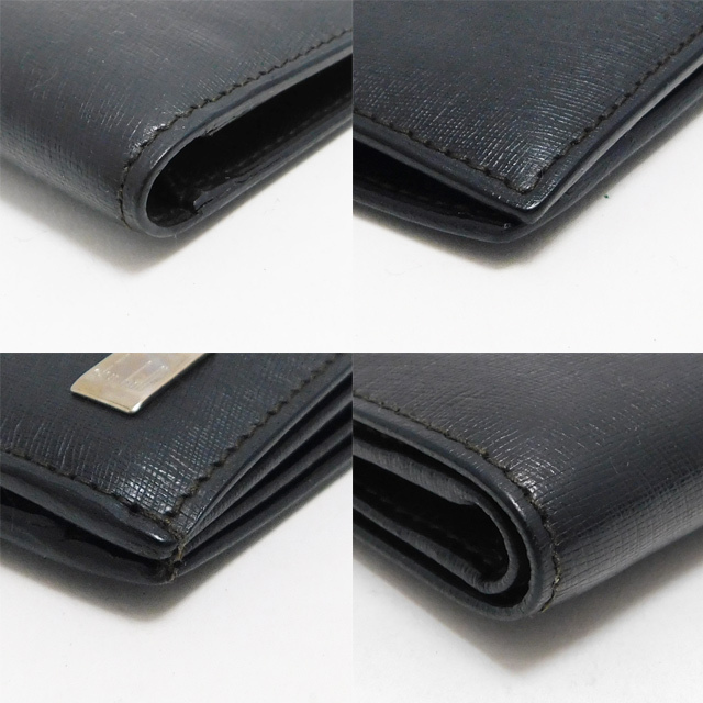 極美品 dunhill ダンヒル 二つ折り財布 コンパクト財布 レザー 濃茶 メンズ イタリア製_画像8