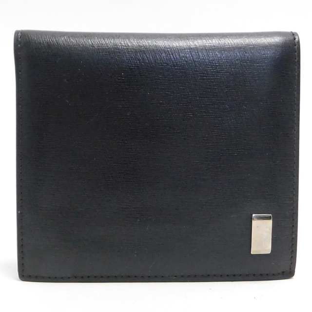 極美品 dunhill ダンヒル 二つ折り財布 コンパクト財布 レザー 濃茶 メンズ イタリア製_画像1