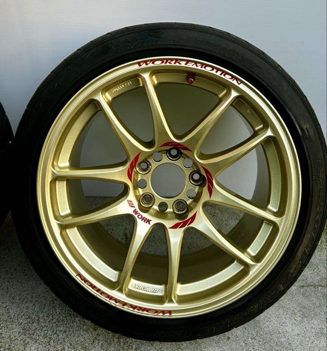★【 WORK EMOTION ワーク エモーション 】未走行 アルミホイール 9JJ 17インチ PCD114.3 OFF+28 5穴 USED 9J114.3 17×9.0JJ 215/45-17_画像4