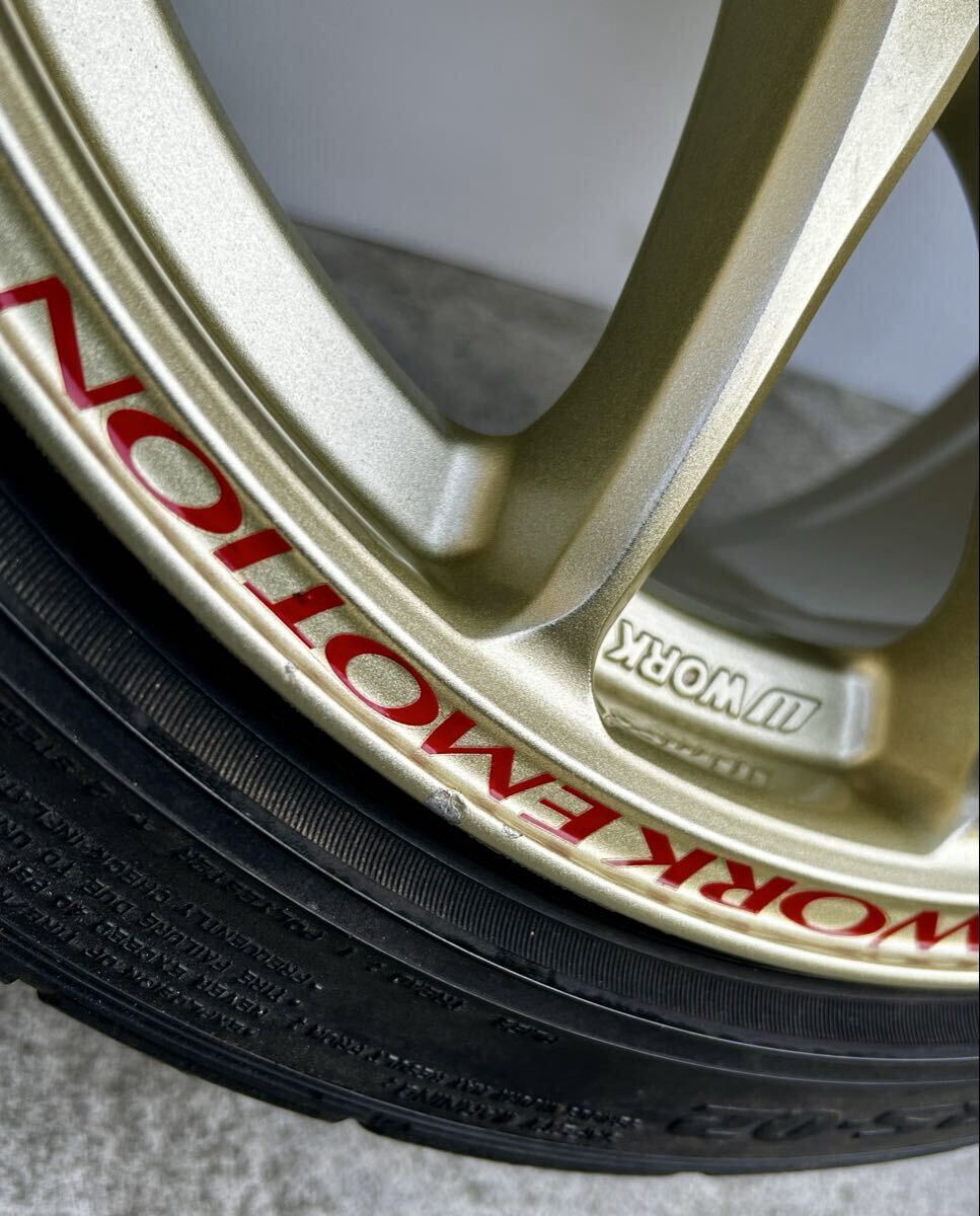 ★【 WORK EMOTION ワーク エモーション 】未走行 アルミホイール 9JJ 17インチ PCD114.3 OFF+28 5穴 USED 9J114.3 17×9.0JJ 215/45-17_画像5