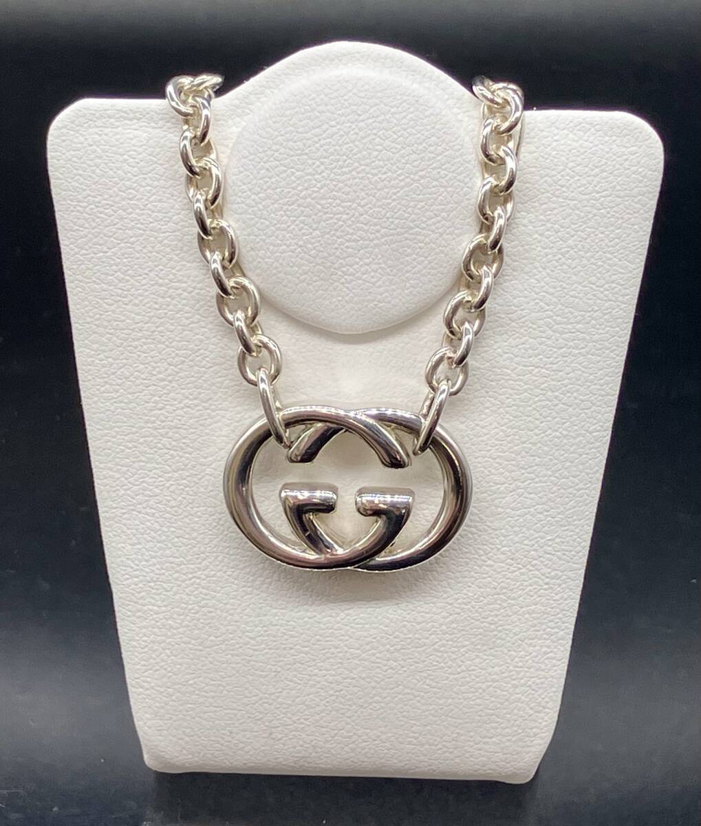ネックレス GUCCI グッチ インターロッキング SV 45cm 28.4g 店舗受取可