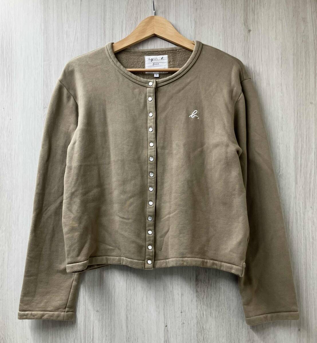 Agnes b. アニエスベー × ADAM ET ROPE EY94M001 コットン 長袖カーディガン サイズS ベージュ