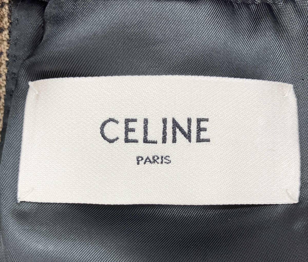 CELINE セリーヌ ジャケット チェック 茶系 2V49F9470 サイズ34 店舗受取可_画像3
