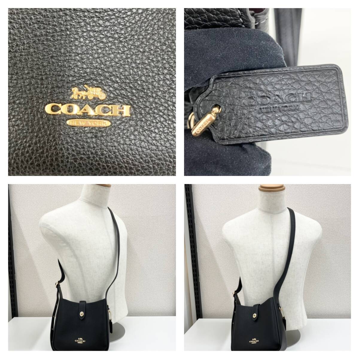 COACH コーチ B25206-CAL60 ミニショルダー 黒 ブラック BLK ハドリー ミニ クロスボディ 状態：A バッグ ブランドバッグ_画像7