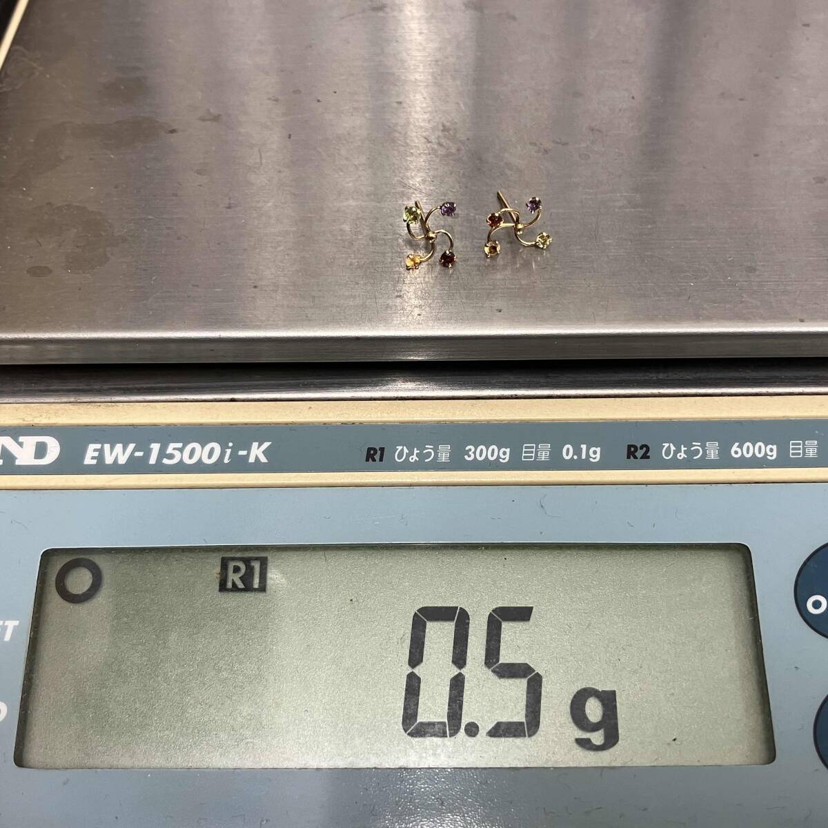 デザイン ピアス K18 0.5g 金 イエロー ゴールド 店舗受取可_画像7