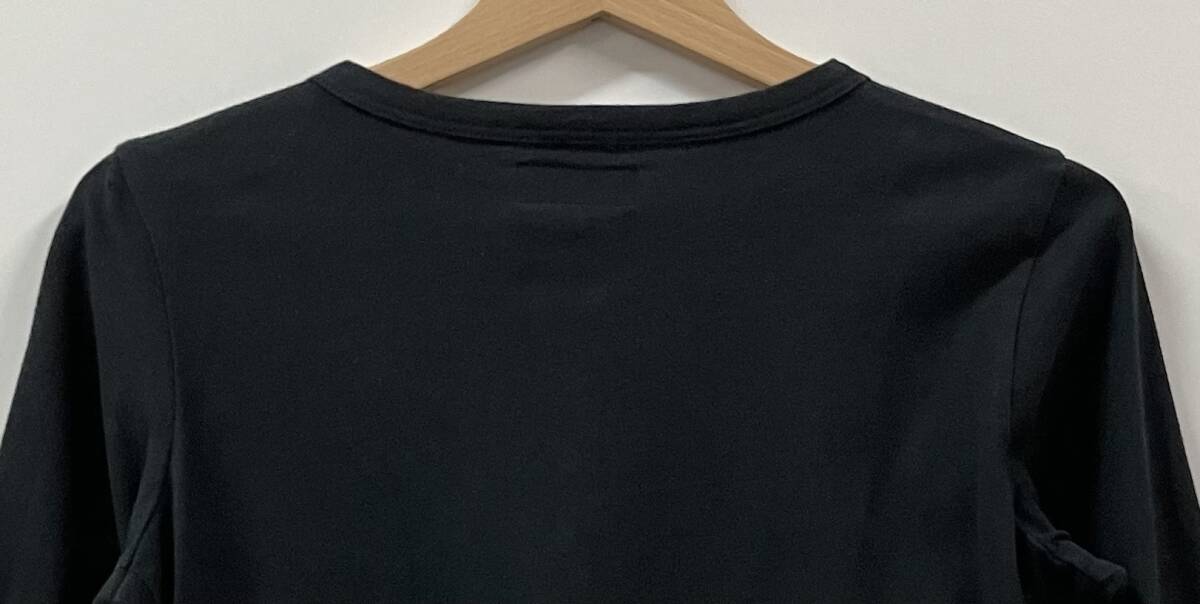 Agnes b アニエスベー プレッションカーディガン 長袖カーディガン?アンサンブル サイズ不明 ED17J000 綿100% ブラック 穴あり