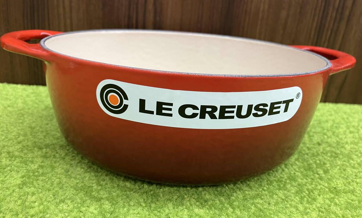 LECREUSETru* Crew ze литье сигнал low кастрюля стекло крышка 20cm оттенок красного кастрюля с двумя ручками сигнал low кастрюля с ящиком Франция кухонная утварь кухня 