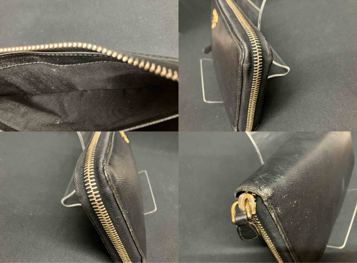 PRADA 長財布　ラウンドジップ　ブラック　レザー_画像7