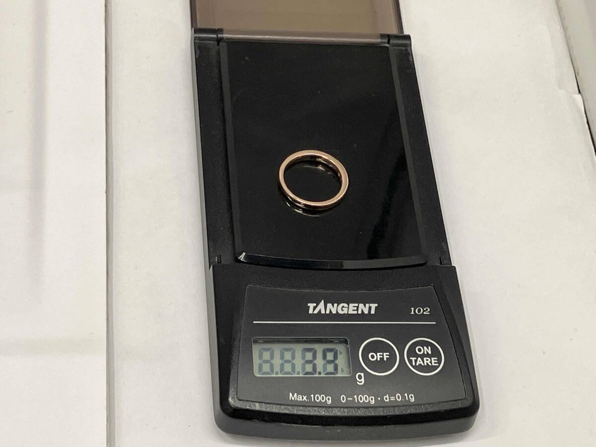 【新品仕上げ済】 K18 クリアストーン デザインリング 約11号 3.9g_画像7