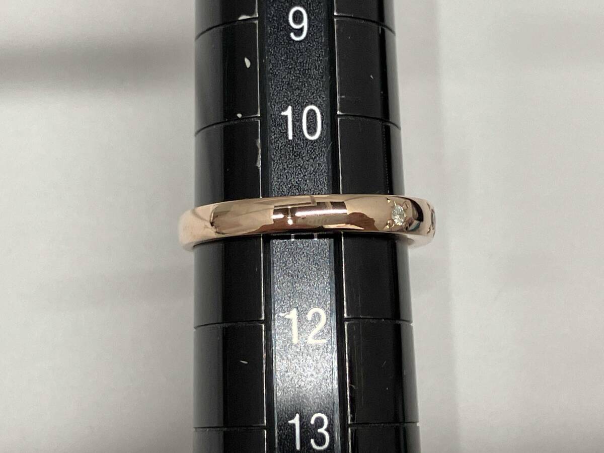 【新品仕上げ済】 K18 クリアストーン デザインリング 約11号 3.9g_画像6