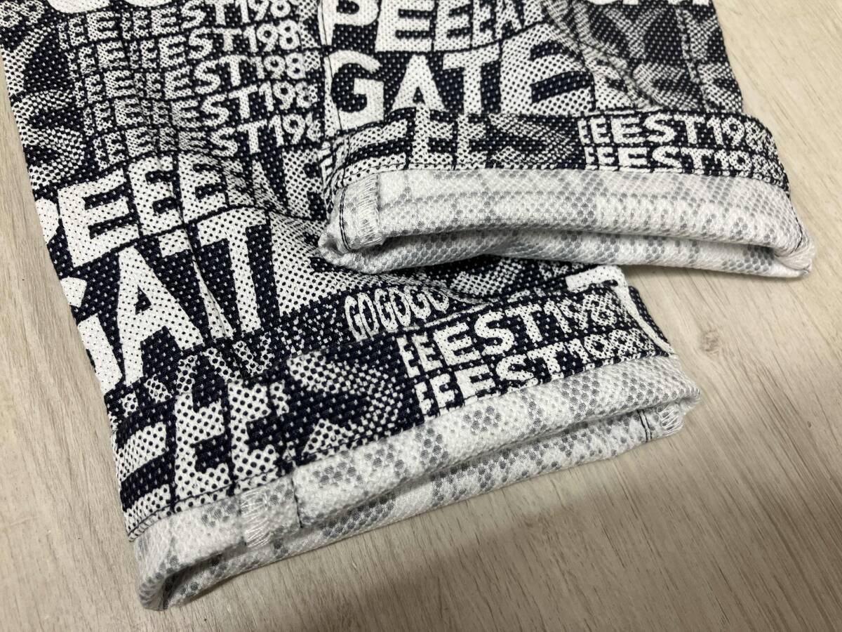 PEARLY GATES ロングパンツ グラデロゴ柄 サイズ4/M ネイビー パーリーゲイツ ゴルフ_画像9