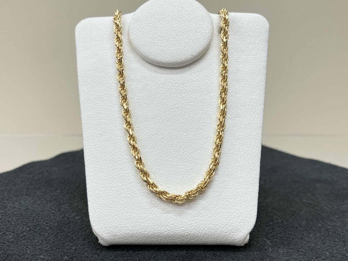 K18 ローブチェーン ネックレス 全長 42cm チェーン幅 0.2cm 総重量 11.0g 小キズ有り_画像2