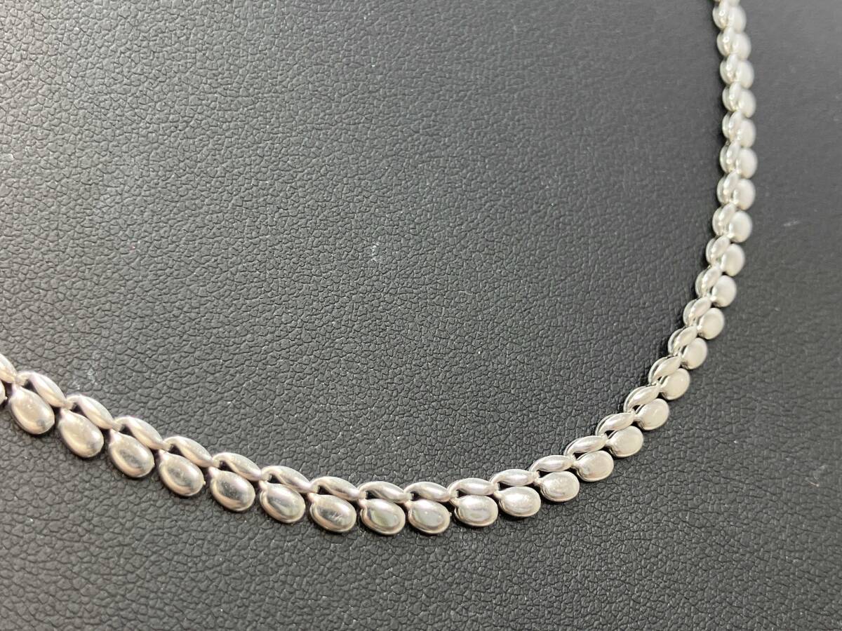 Pt850 デザインチェーンネックレス 11.8g 43cm 4mm幅 プラチナ 店舗受取可_画像3