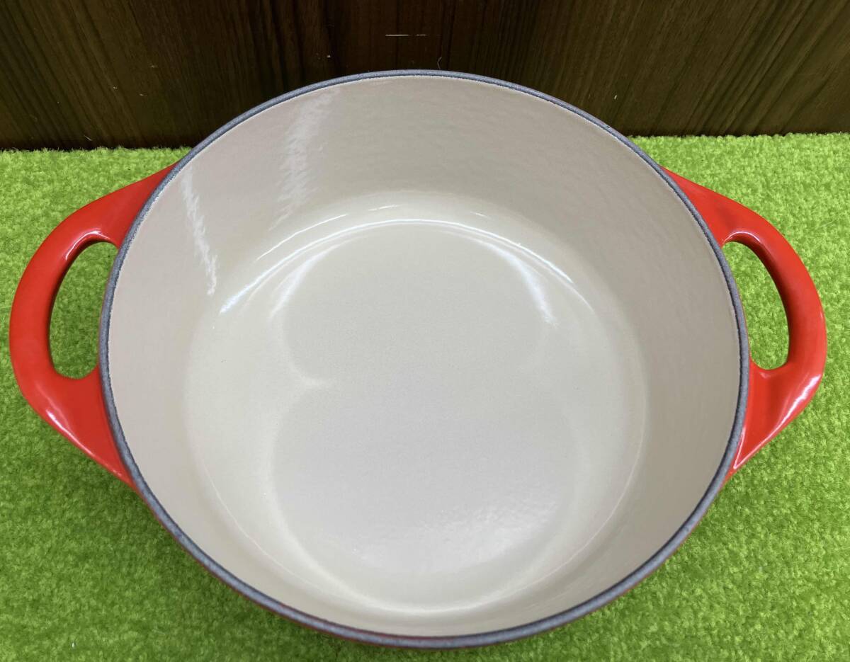LECREUSETru* Crew ze литье сигнал low кастрюля стекло крышка 20cm оттенок красного кастрюля с двумя ручками сигнал low кастрюля с ящиком Франция кухонная утварь кухня 