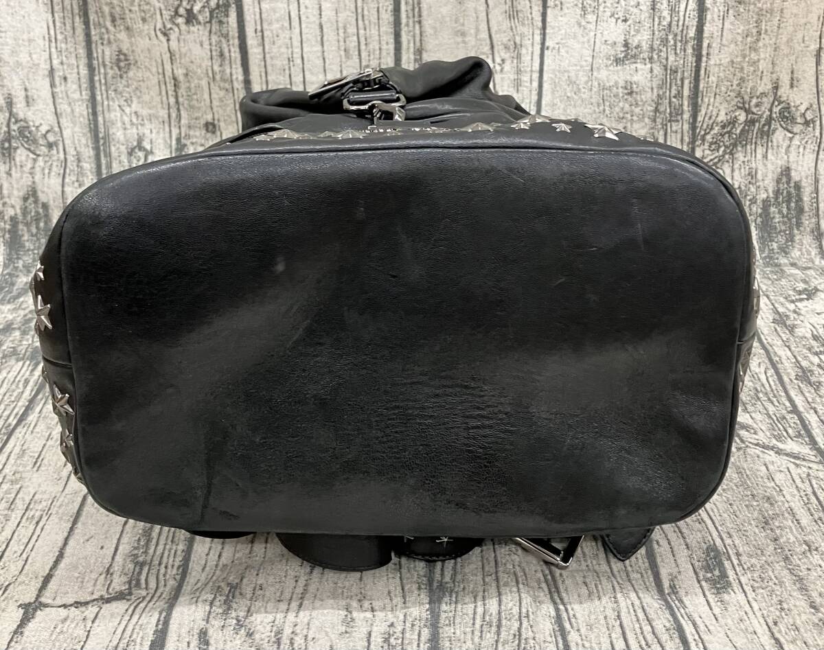 JIMMY CHOO ジミー チュウ スタースタッズ リュック レザー ブラック_画像4