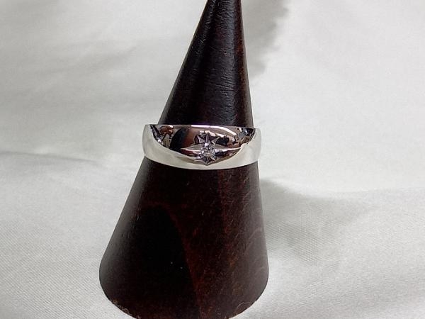 新品仕上げ済み【Pt850】15.5号/ダイヤモンド/プラチナ/指輪/リング /貴金属/レディース/アクセサリー/中古_画像8