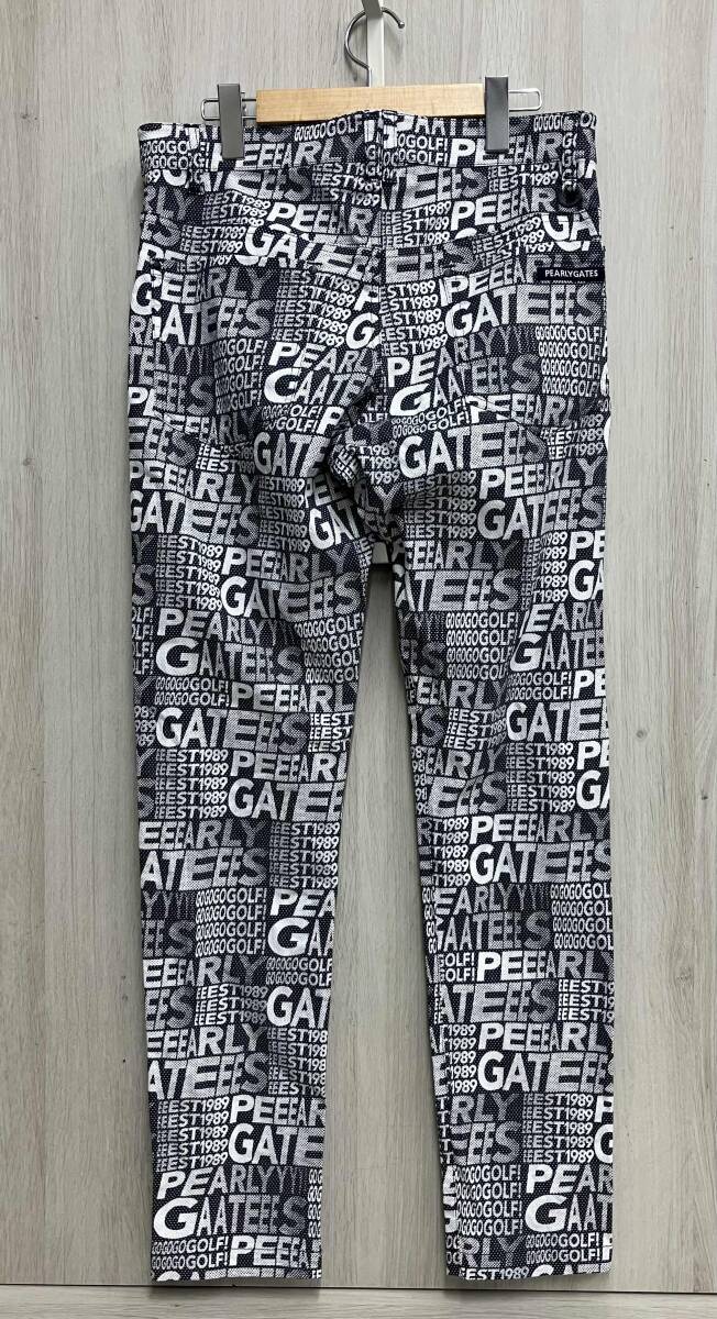 PEARLY GATES ロングパンツ グラデロゴ柄 サイズ4/M ネイビー パーリーゲイツ ゴルフ_画像2