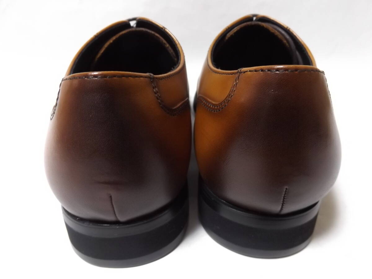 靴25.5cm ライトブラウン PR4061lbr-255 ペリーコレクション PERRY COLLECTION 現品処分18,700円 幅広3E 内羽式 ストレートチップ_画像5