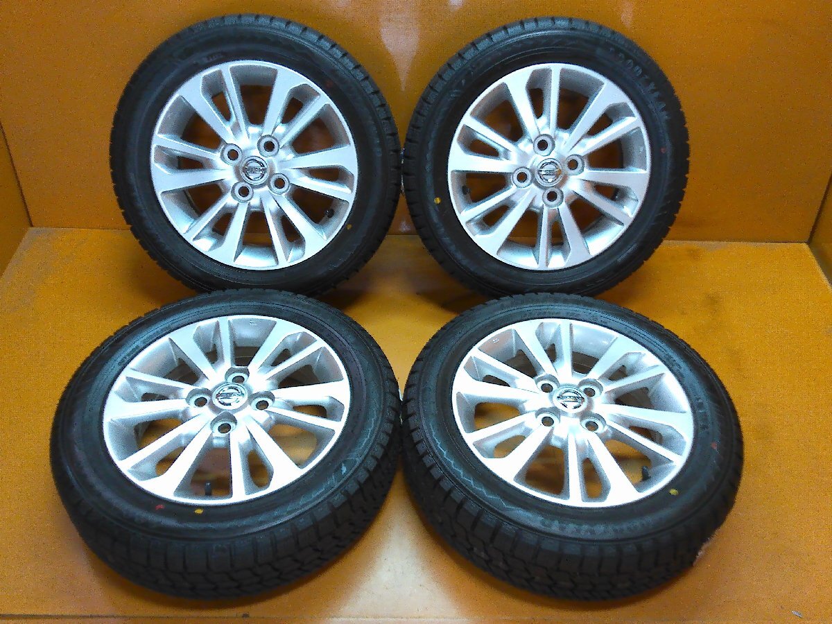 ☆スピスタ☆スタッドレスセット ニッサン純正 デイズ ルークス 14インチ 4本 4.5J +46 100-4 155/65R14 R141229ST 中古 24_画像1