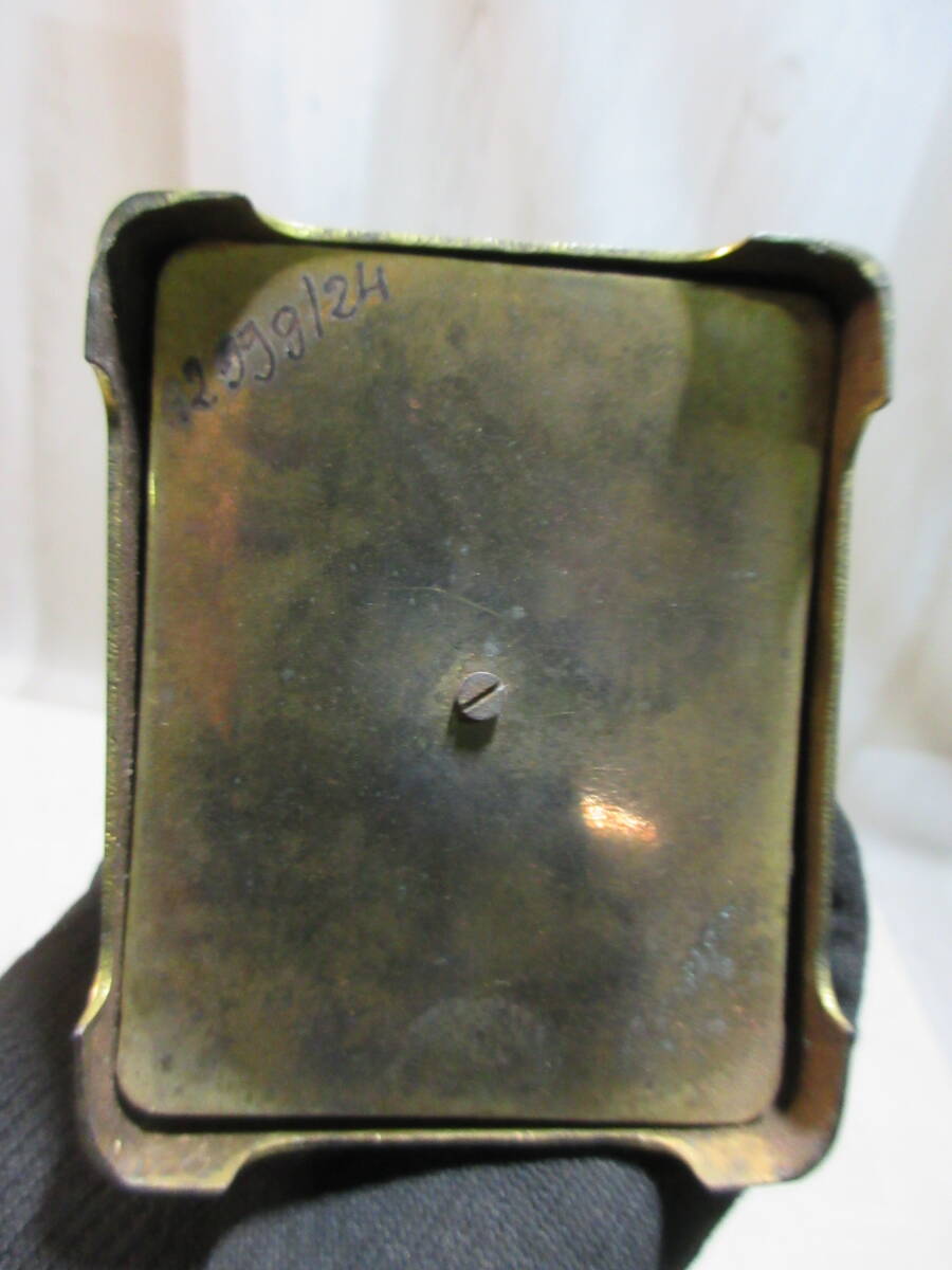 アンティーク 置時計/中古品/レトロ/箱付き/キャリッジロック/枕時計/手巻き