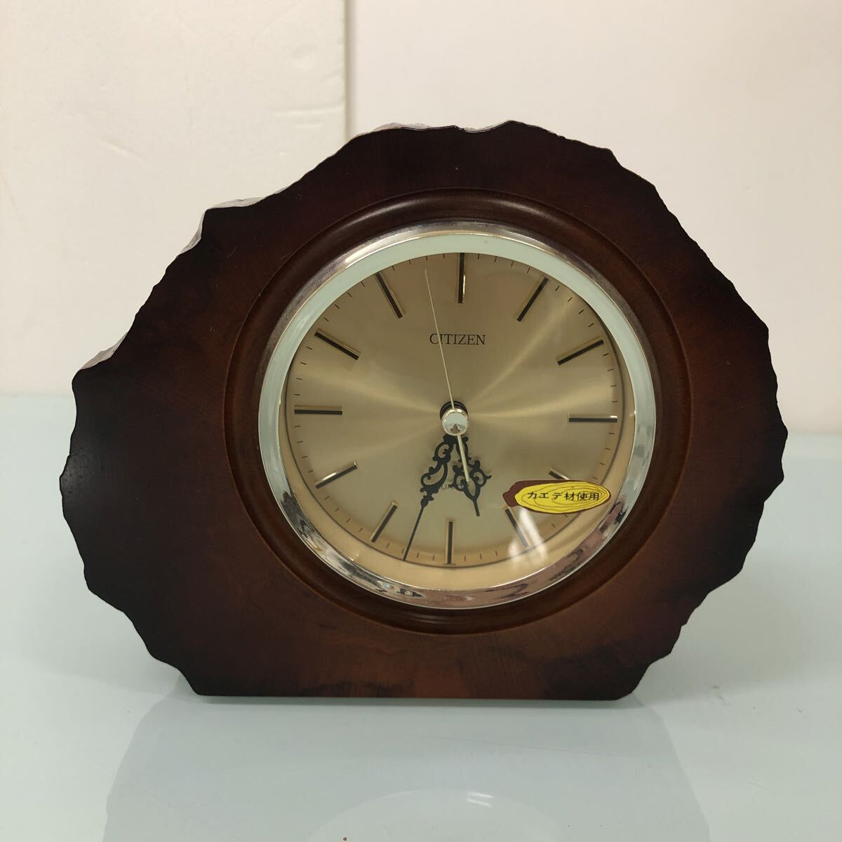置時(shí)計(jì) CITIZEN シチズン 昭和レトロ クオーツ 木制 カエデ材 記念品刻印あり 動作確認(rèn)済み インテリア 雑貨