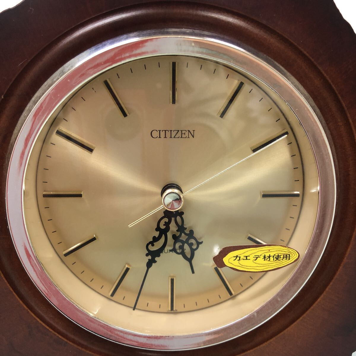 置時(shí)計(jì) CITIZEN シチズン 昭和レトロ クオーツ 木制 カエデ材 記念品刻印あり 動作確認(rèn)済み インテリア 雑貨