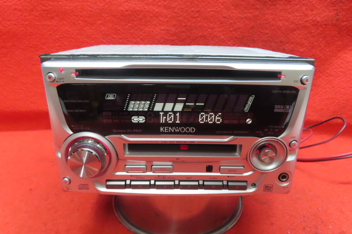 ＊CS1998＊?jiǎng)幼鞅Ｔ^付/ケンウッド　DPX-55MD　CD MDプレーヤー/デッキ/カーオーディオ　2DIN AUX
