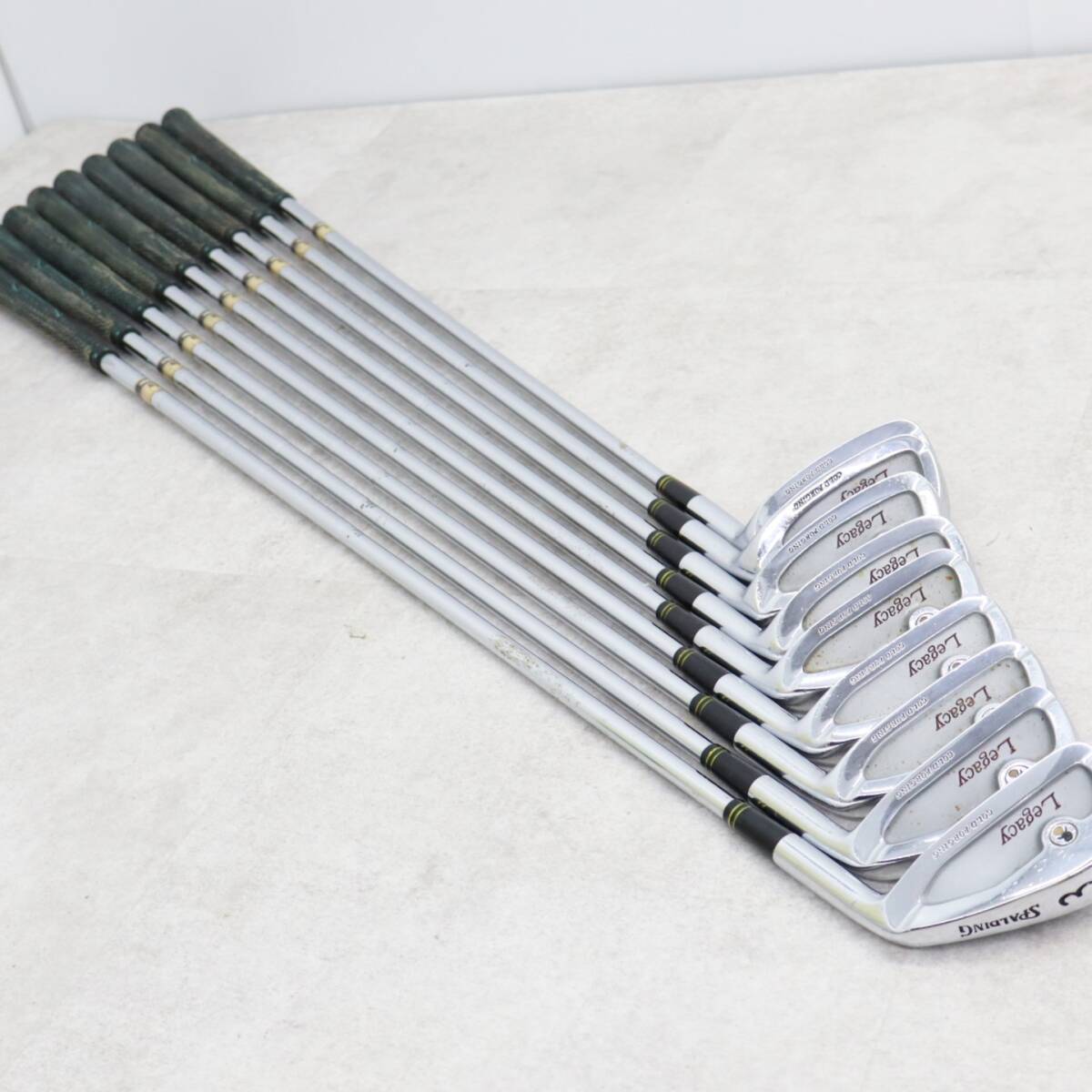 ▼ゴルフ用品 ｜アイアン 9本まとめ ｜SPALDING　スポルディング LEGACY ｜3.4.5.6.7.8.9.S.P番 ゴルフグッズ ■P1015