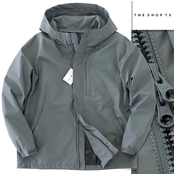 新品 タケオキクチ 防水 防風 透濕 3レイヤー マウンテン パーカー M 灰系 【J48632】 THE SHOP TK ブルゾン ジャケット メンズ オリーブ