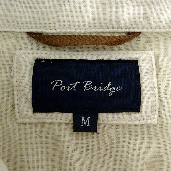 新品 ポートブリッジ コットン ダブルフェイス シャツ M 白 【BPE931_10_M】 Port Bridge メンズ カジュアル ワークシャツ 長袖