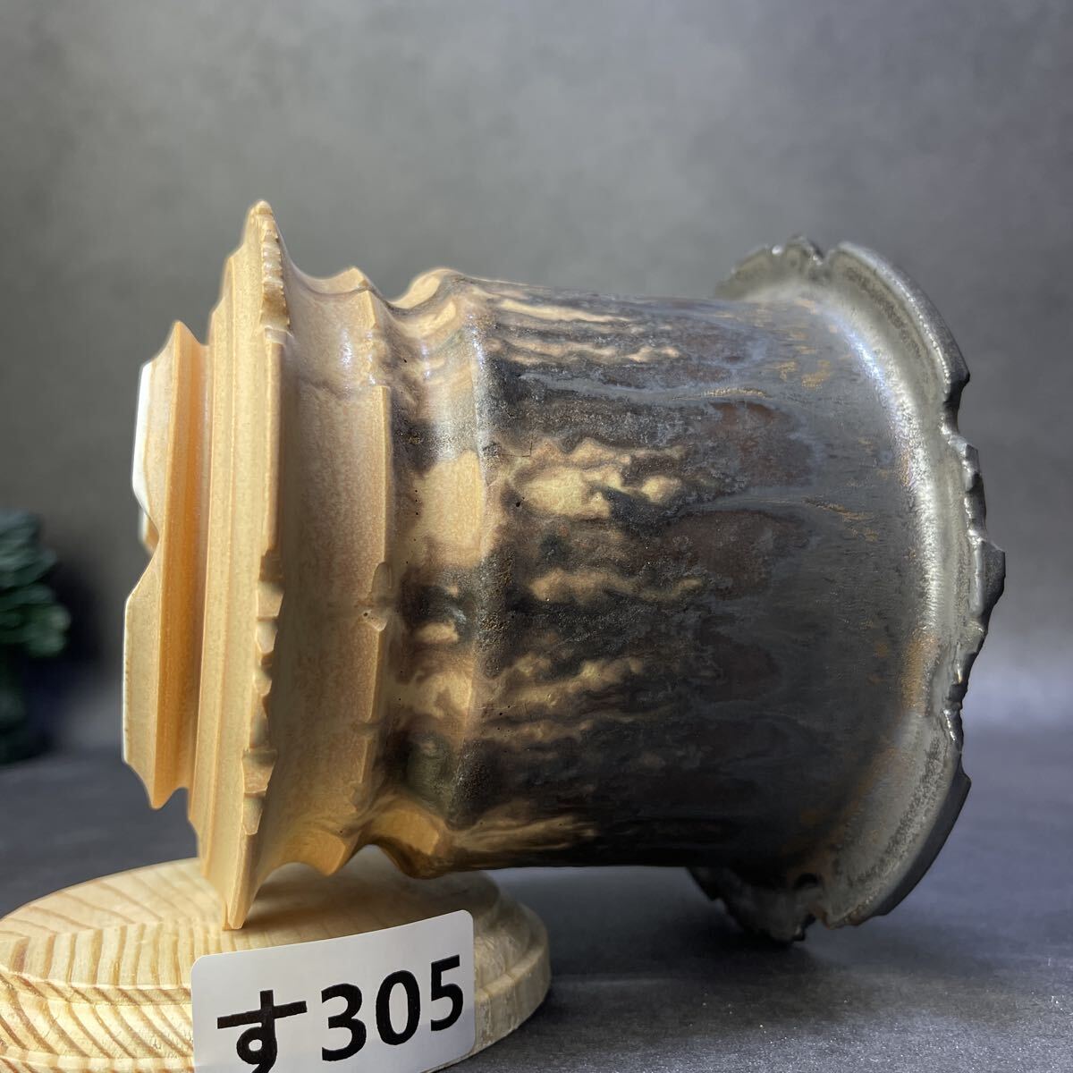 す305 HAND Made 4号 植木鉢 陶器 検(アガベ パキプス 姫巌竜 帝釈天 黒火焔 factory SRL カタチ製作所 グラキリス 塊根植物_画像8