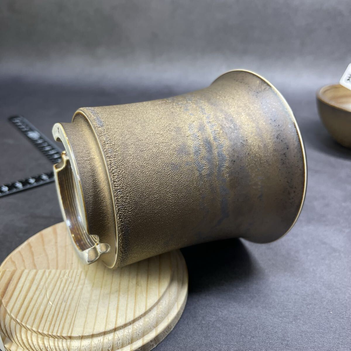 ま278 HAND Made 植木鉢 陶器検(アガベ パキプス 姫巌竜 帝釈天 黒火焔 factory SRL カタチ製作所 グラキリス 塊根植物 亀甲竜_画像4