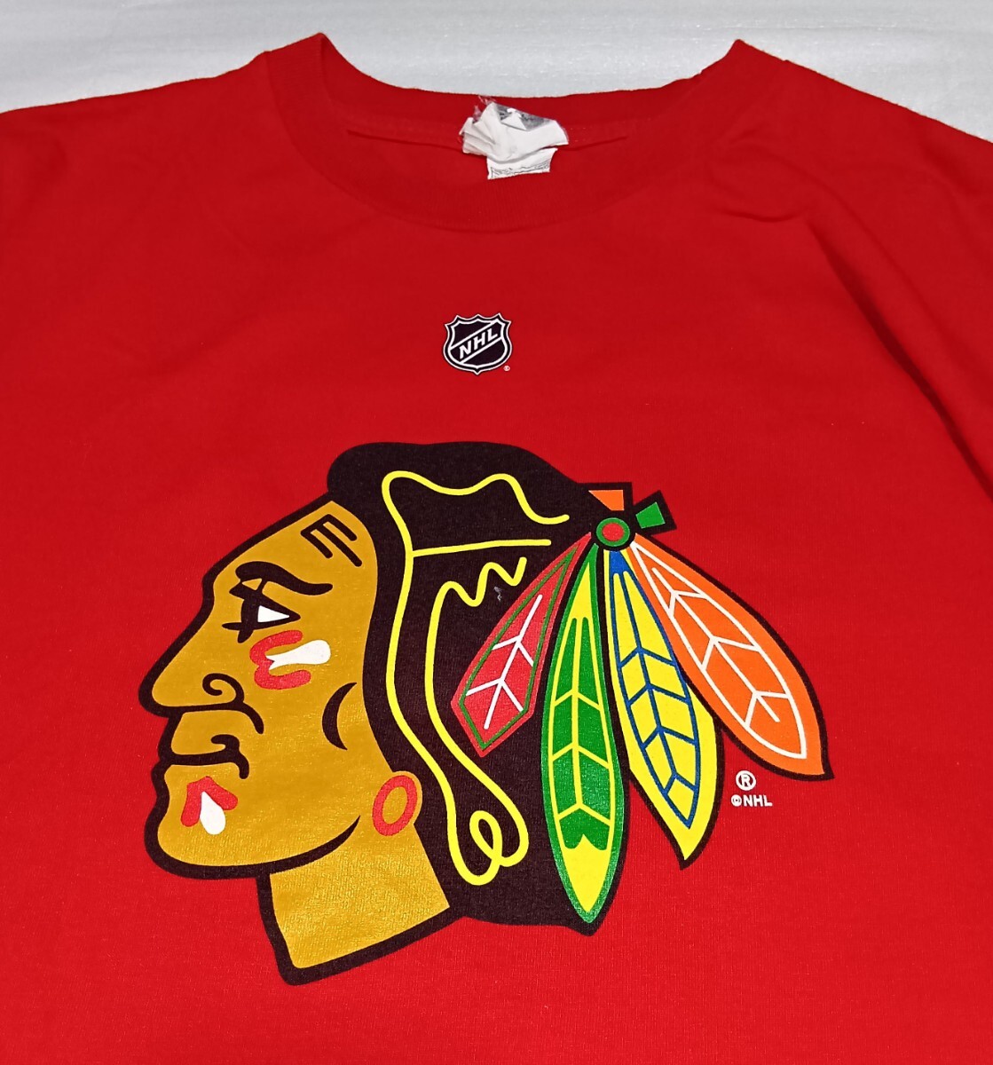 ☆Reebok サイズXL 半袖Tシャツ 赤色レッド紅カラフルNHLイラストBIGバック88プリントKANEティー白スポーツLLファッションTEE リーボック☆_画像3