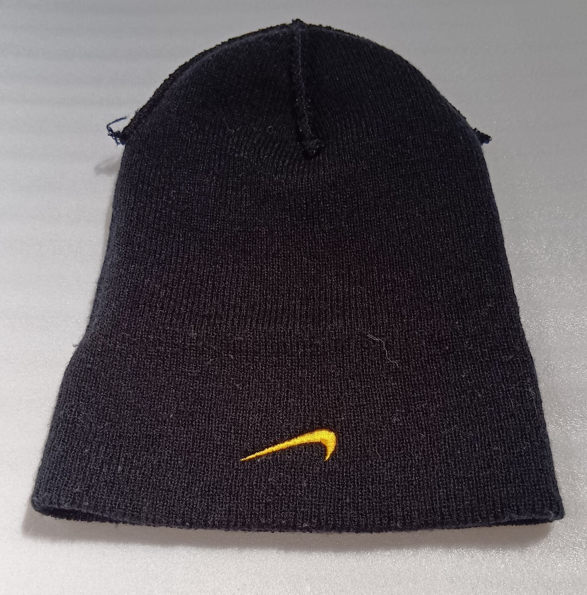 ☆NIKE キッズSize 黒色ブラック刺繍SWOOSHキャップ帽子ニットぼうしスポーツ アウトドア2重生地 株式会社ナイキ ジャパンBETTER WORLD.COM_画像10