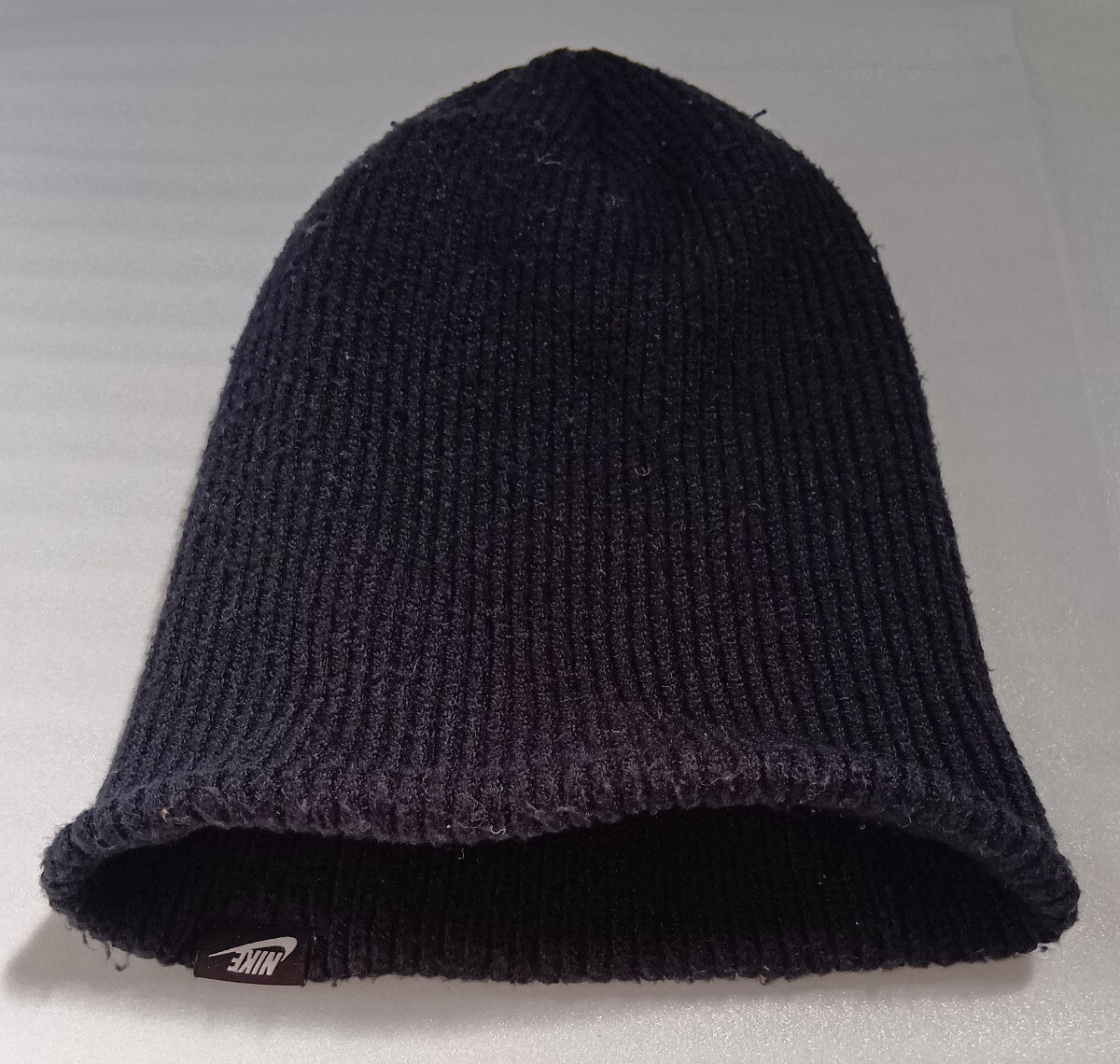 ☆NIKE 1Size OSFМ 57cm位黒色タブのみキャップ帽子ニットぼうしスポーツ ファッション アウトドア2重生地ウェア ナイキ BETTER WORLD.COM_画像8