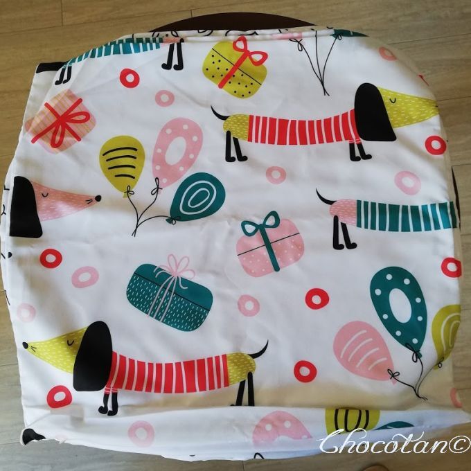 【送料無料】ダックスフンド P13 ポリエステル クッションカバー【新品】_画像2