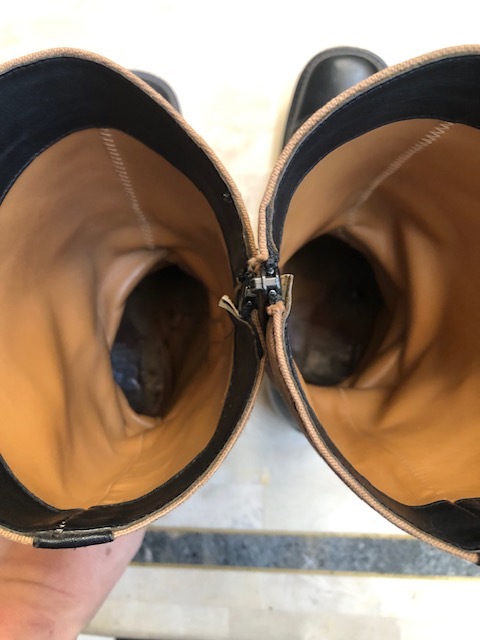 激レア★irom イロム　素材コンビ?ラグジュアリー?メンズ?ロングブーツ★カラー：黒/キャメル?表記サイズ４３