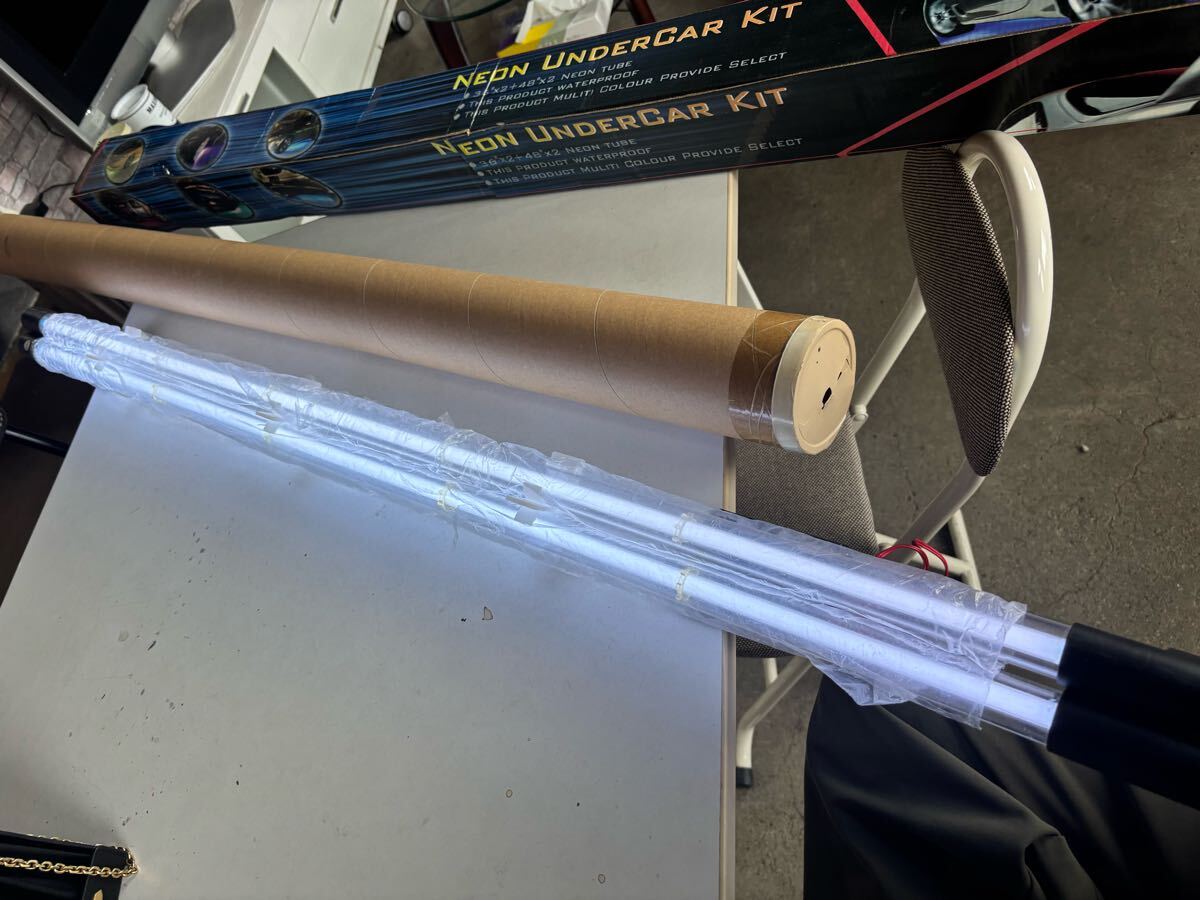 値下げ即決！希少！ネオン管　当時物　ホワイト120×2 新品未使用保管品！_画像4