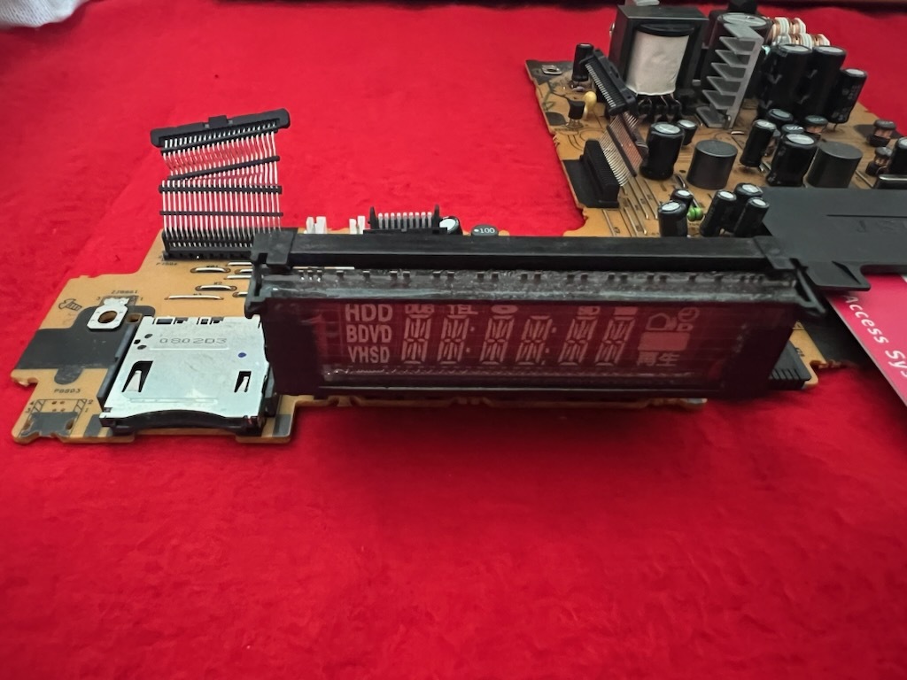 動作品　Panasonic レコーダーDMR-XP12 用 純正 電源マザーボード ディスプレイ(表示)カードスロット基盤 VEP71133 A (Z18)