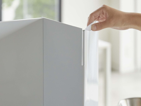 伸縮 レンジガード (白)キッチン レンジ周り 汚れ防止 油飛び防止 目隠し ホワイト 台所用品 便利 山崎実業 タワー_画像5