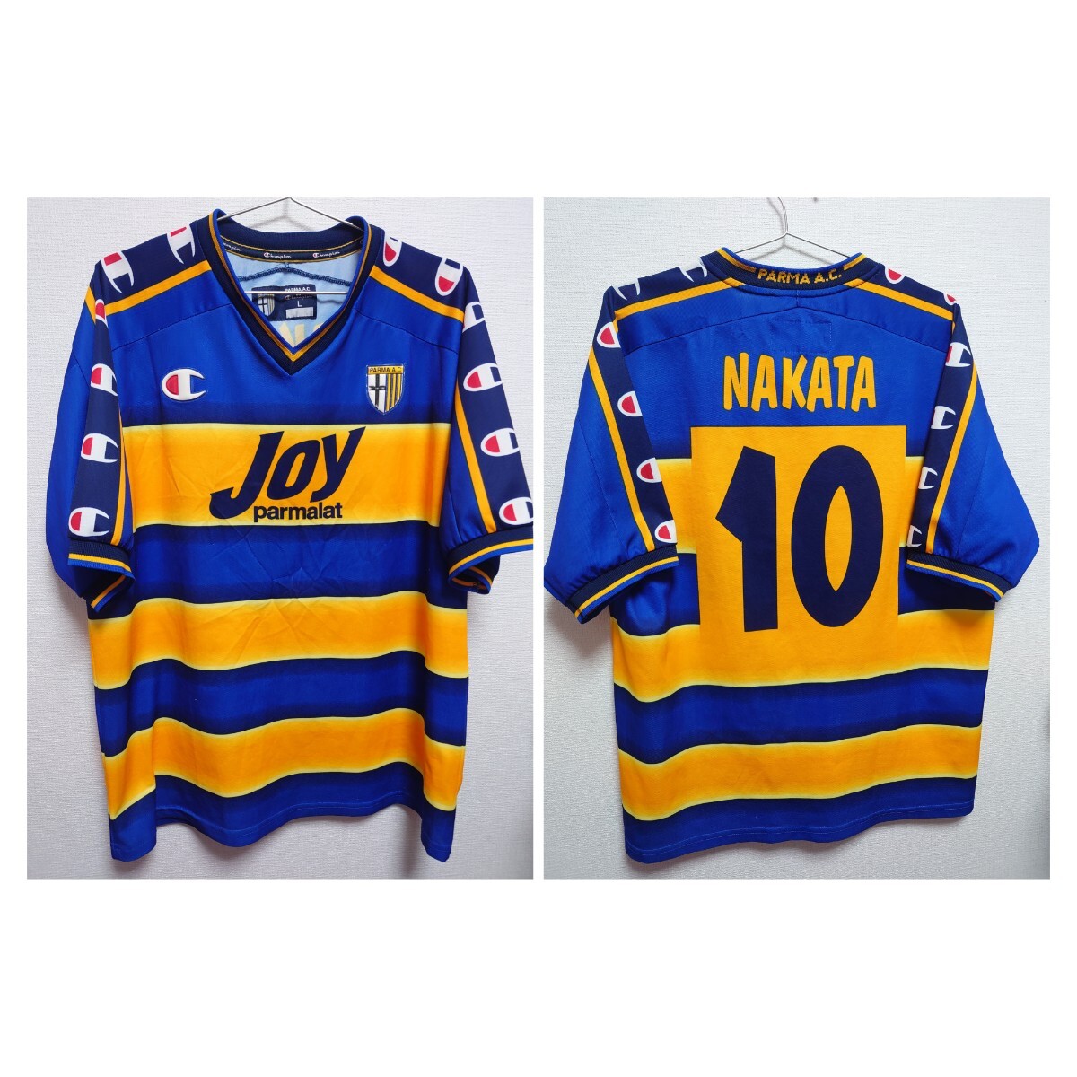 Champion　2002?2003 パルマ　中田英壽　選手仕様　昇華プリント　Parma　Hidetoshi Nakata