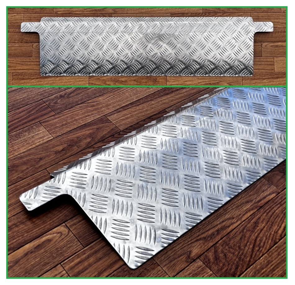 ★軽トラ ハイゼットジャンボ S500P(R3/12~)用 キャビンバックアッパーパネル アルミ縞板 _画像2