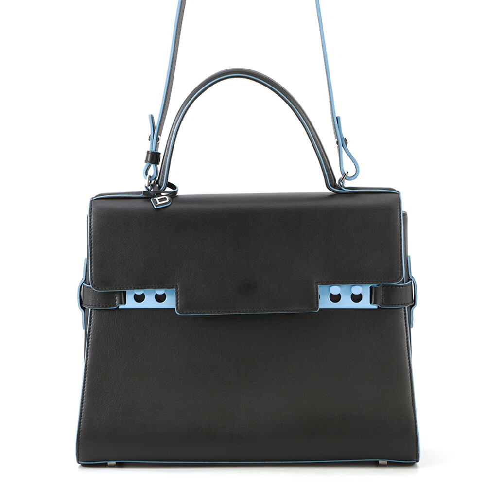 デルヴォー ハンドバッグ タンペートGM レザー Delvaux デルボー 2way 黒 【安心保証】