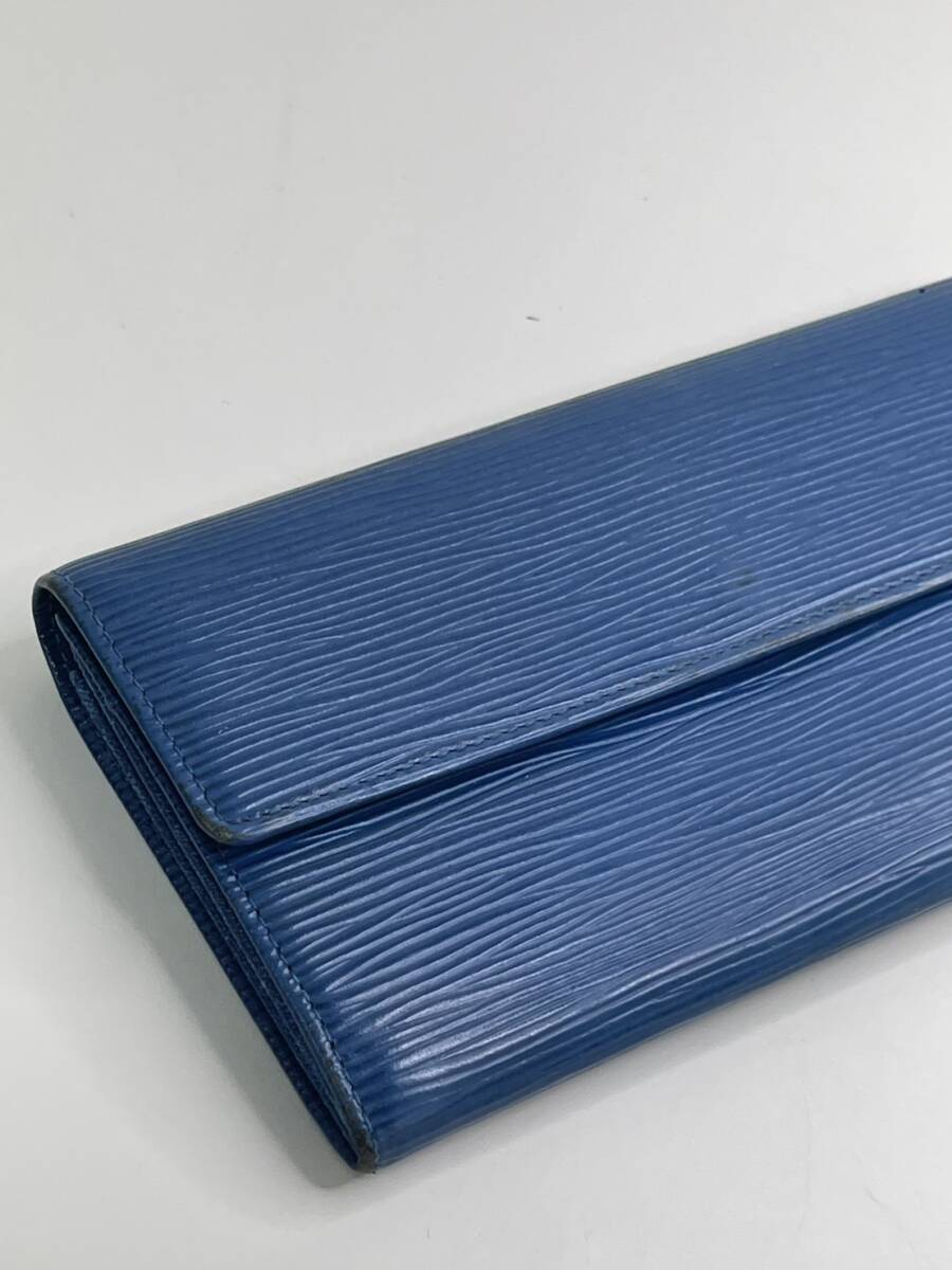 LOUIS VUITTON ルイヴィトン エピ ポルト モネ クレディ ブルー ゴールド金具 エピレザー M6359G 長財(cái)布 【No.3568】